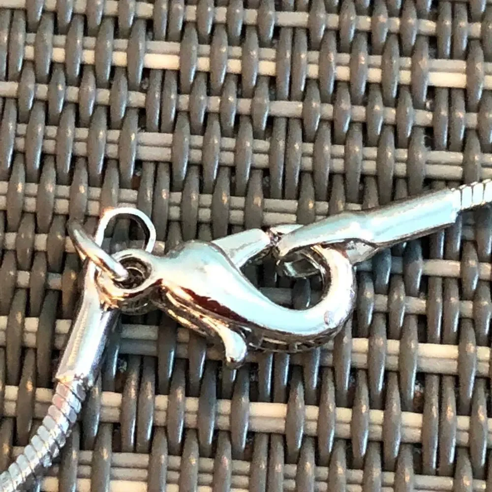Silver Crisscross Butterly Charm Necklace